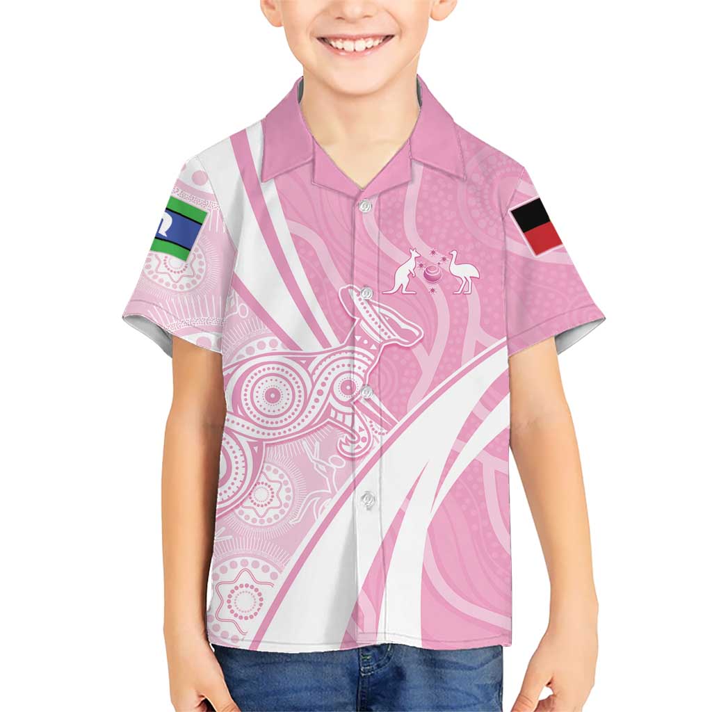 Australia Bowls Personalised Indigenous Pink Round Hawaiian Shirt - Aussie Hoodie