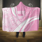 Australia Bowls Personalised Indigenous Pink Round Hooded Blanket - Aussie Hoodie