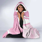 Australia Bowls Personalised Indigenous Pink Round Hooded Blanket - Aussie Hoodie