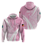 Australia Bowls Personalised Indigenous Pink Round Hoodie - Aussie Hoodie