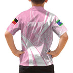 Australia Bowls Personalised Indigenous Pink Round Kid Hawaiian Shirt - Aussie Hoodie