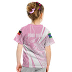 Australia Bowls Personalised Indigenous Pink Round Kid T Shirt - Aussie Hoodie