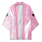 Australia Bowls Personalised Indigenous Pink Round Kimono - Aussie Hoodie
