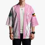 Australia Bowls Personalised Indigenous Pink Round Kimono - Aussie Hoodie