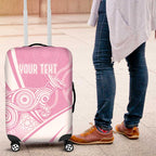 Australia Bowls Personalised Indigenous Pink Round Luggage Cover - Aussie Hoodie