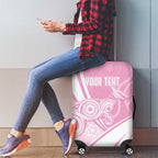 Australia Bowls Personalised Indigenous Pink Round Luggage Cover - Aussie Hoodie