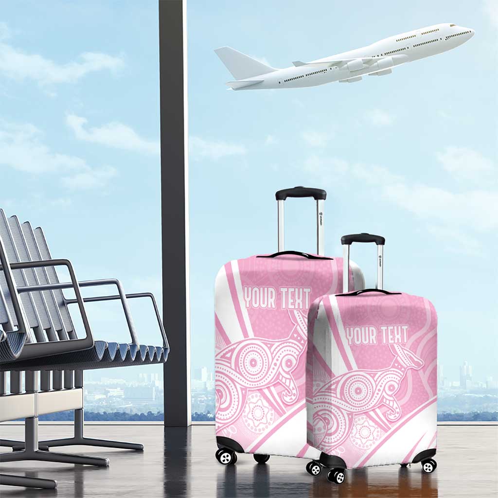 Australia Bowls Personalised Indigenous Pink Round Luggage Cover - Aussie Hoodie