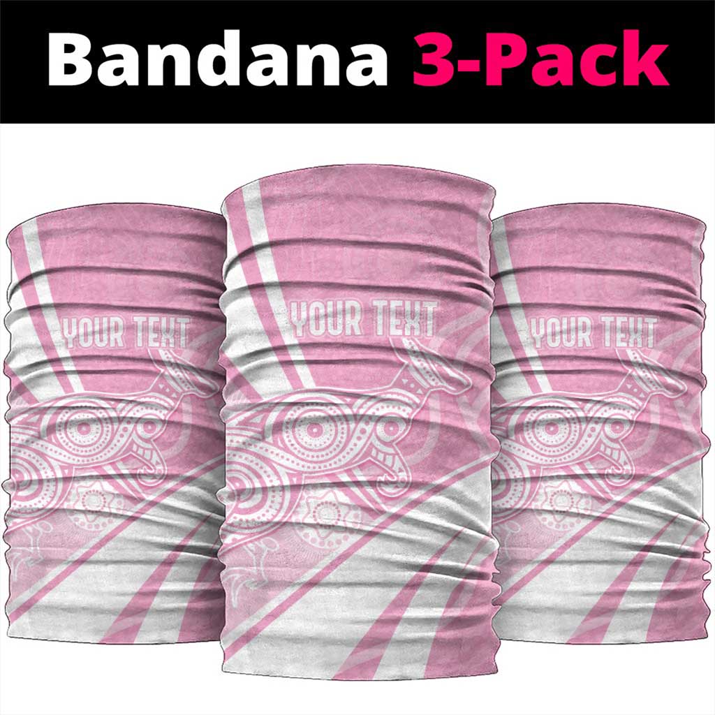 Australia Bowls Personalised Indigenous Pink Round Neck Gaiter - Aussie Hoodie