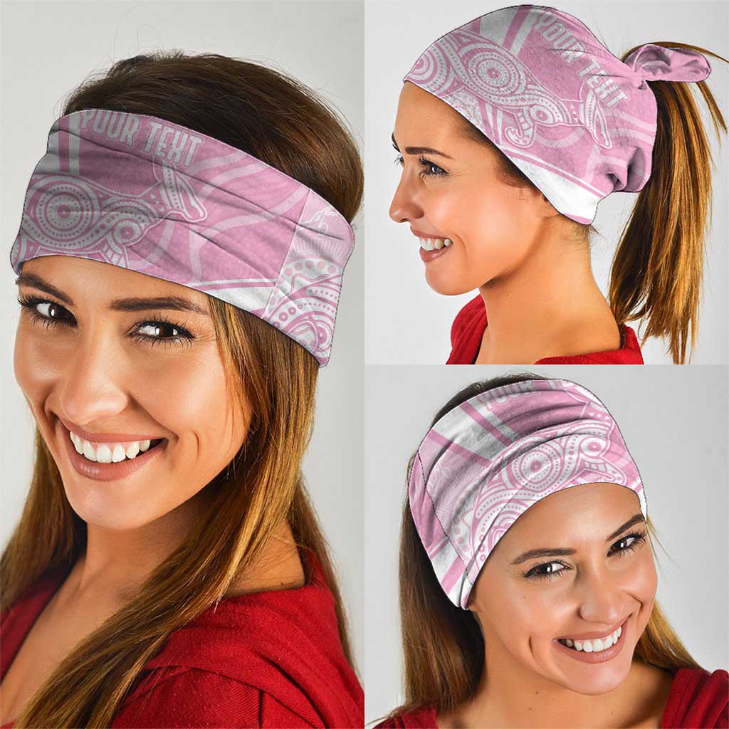 Australia Bowls Personalised Indigenous Pink Round Neck Gaiter - Aussie Hoodie
