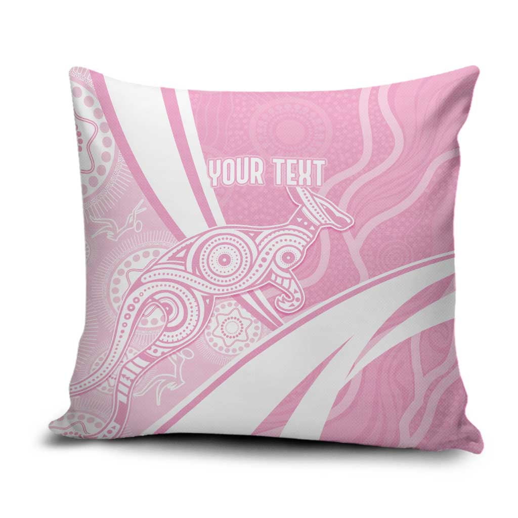 Australia Bowls Personalised Indigenous Pink Round Pillow Cover - Aussie Hoodie