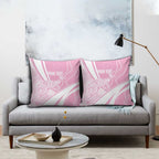 Australia Bowls Personalised Indigenous Pink Round Pillow Cover - Aussie Hoodie
