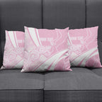 Australia Bowls Personalised Indigenous Pink Round Pillow Cover - Aussie Hoodie