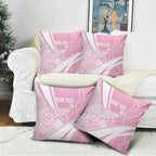 Australia Bowls Personalised Indigenous Pink Round Pillow Cover - Aussie Hoodie