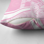 Australia Bowls Personalised Indigenous Pink Round Pillow Cover - Aussie Hoodie
