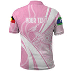 Australia Bowls Personalised Indigenous Pink Round Polo Shirt - Aussie Hoodie