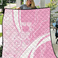 Australia Bowls Personalised Indigenous Pink Round Quilt - Aussie Hoodie