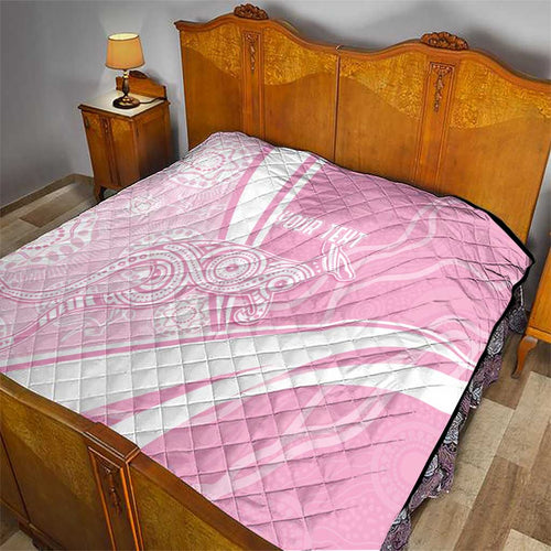 Australia Bowls Personalised Indigenous Pink Round Quilt - Aussie Hoodie