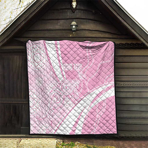 Australia Bowls Personalised Indigenous Pink Round Quilt - Aussie Hoodie