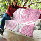 Australia Bowls Personalised Indigenous Pink Round Quilt - Aussie Hoodie