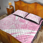 Australia Bowls Personalised Indigenous Pink Round Quilt Bed Set - Aussie Hoodie