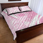 Australia Bowls Personalised Indigenous Pink Round Quilt Bed Set - Aussie Hoodie