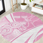 Australia Bowls Personalised Indigenous Pink Round Round Carpet - Aussie Hoodie
