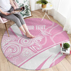Australia Bowls Personalised Indigenous Pink Round Round Carpet - Aussie Hoodie