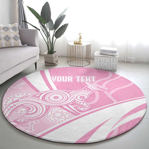 Australia Bowls Personalised Indigenous Pink Round Round Carpet - Aussie Hoodie
