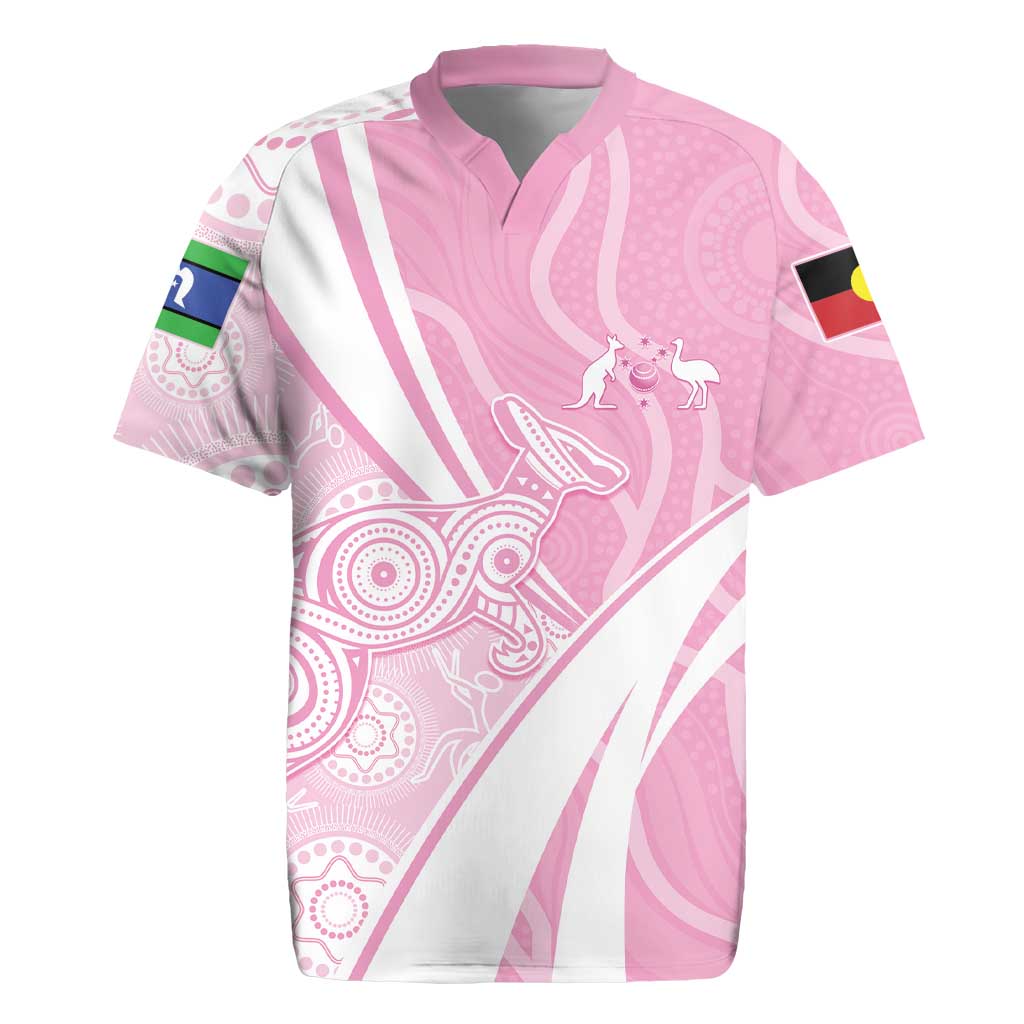 Australia Bowls Personalised Indigenous Pink Round Rugby Jersey - Aussie Hoodie