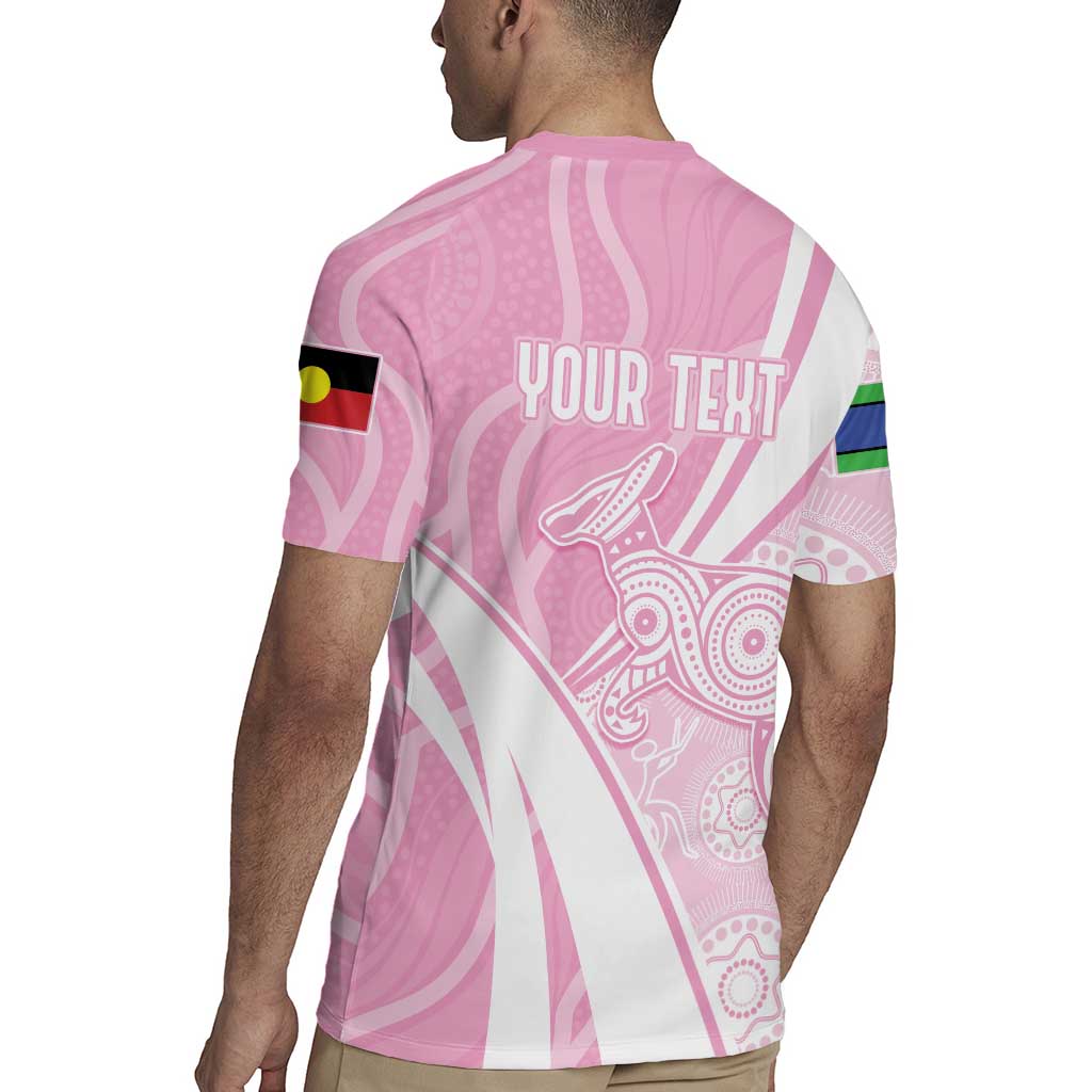 Australia Bowls Personalised Indigenous Pink Round Rugby Jersey - Aussie Hoodie