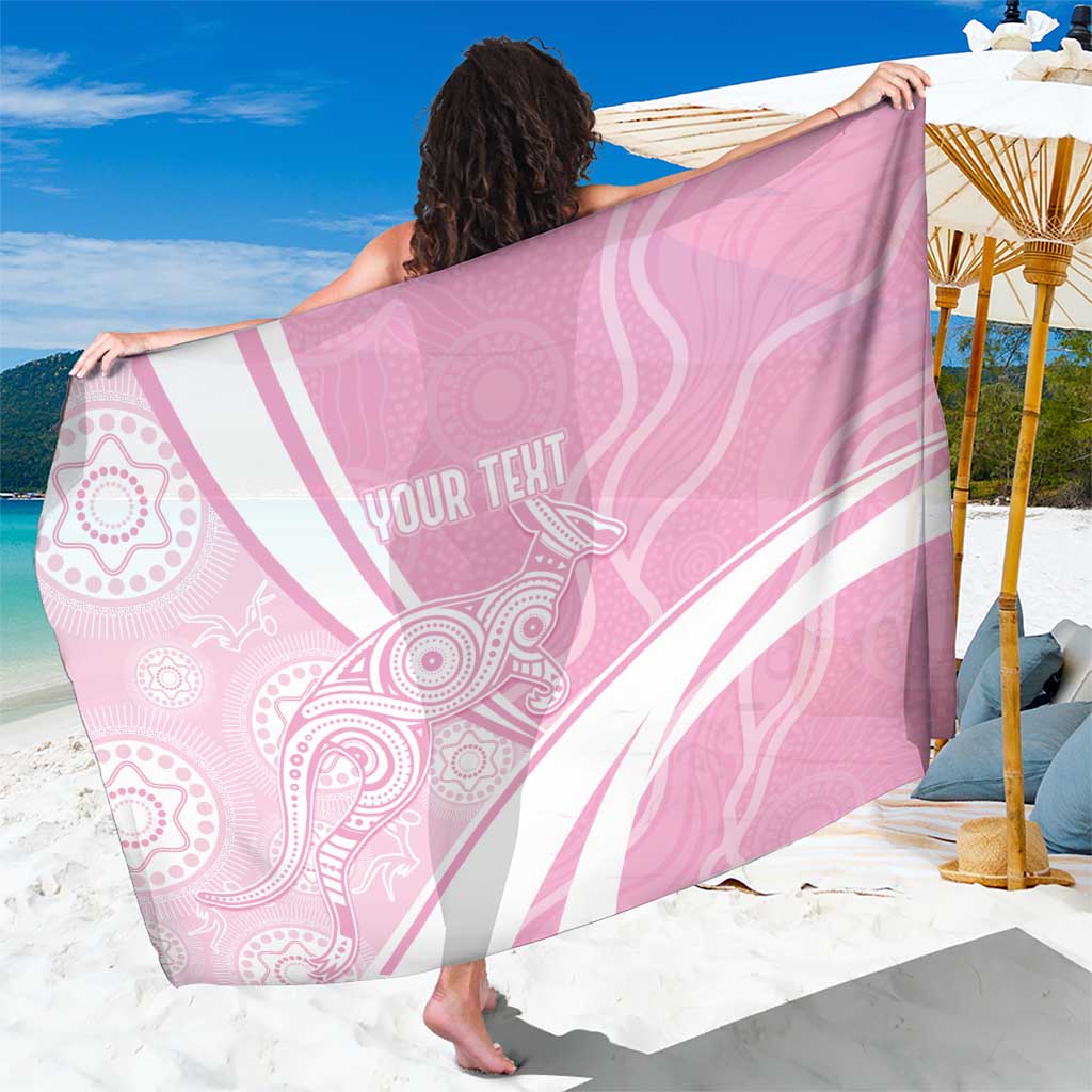 Australia Bowls Personalised Indigenous Pink Round Sarong - Aussie Hoodie