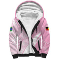 Australia Bowls Personalised Indigenous Pink Round Sherpa Hoodie - Aussie Hoodie