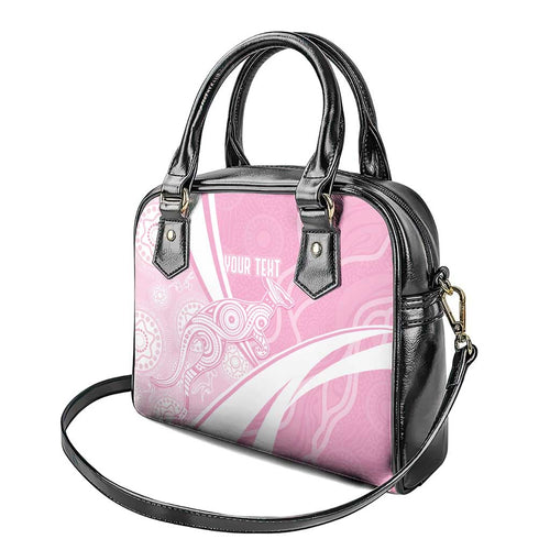 Australia Bowls Personalised Indigenous Pink Round Shoulder Handbag - Aussie Hoodie