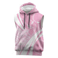 Australia Bowls Personalised Indigenous Pink Round Sleeveless Hoodie - Aussie Hoodie