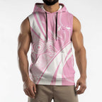 Australia Bowls Personalised Indigenous Pink Round Sleeveless Hoodie - Aussie Hoodie