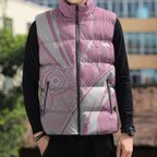 Australia Bowls Personalised Indigenous Pink Round Sleeveless Puffer Jacket - Aussie Hoodie