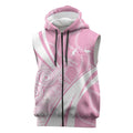 Australia Bowls Personalised Indigenous Pink Round Sleeveless Zip Hoodie LT7