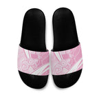Australia Bowls Personalised Indigenous Pink Round Slide Sandals - Aussie Hoodie