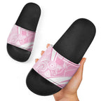 Australia Bowls Personalised Indigenous Pink Round Slide Sandals - Aussie Hoodie