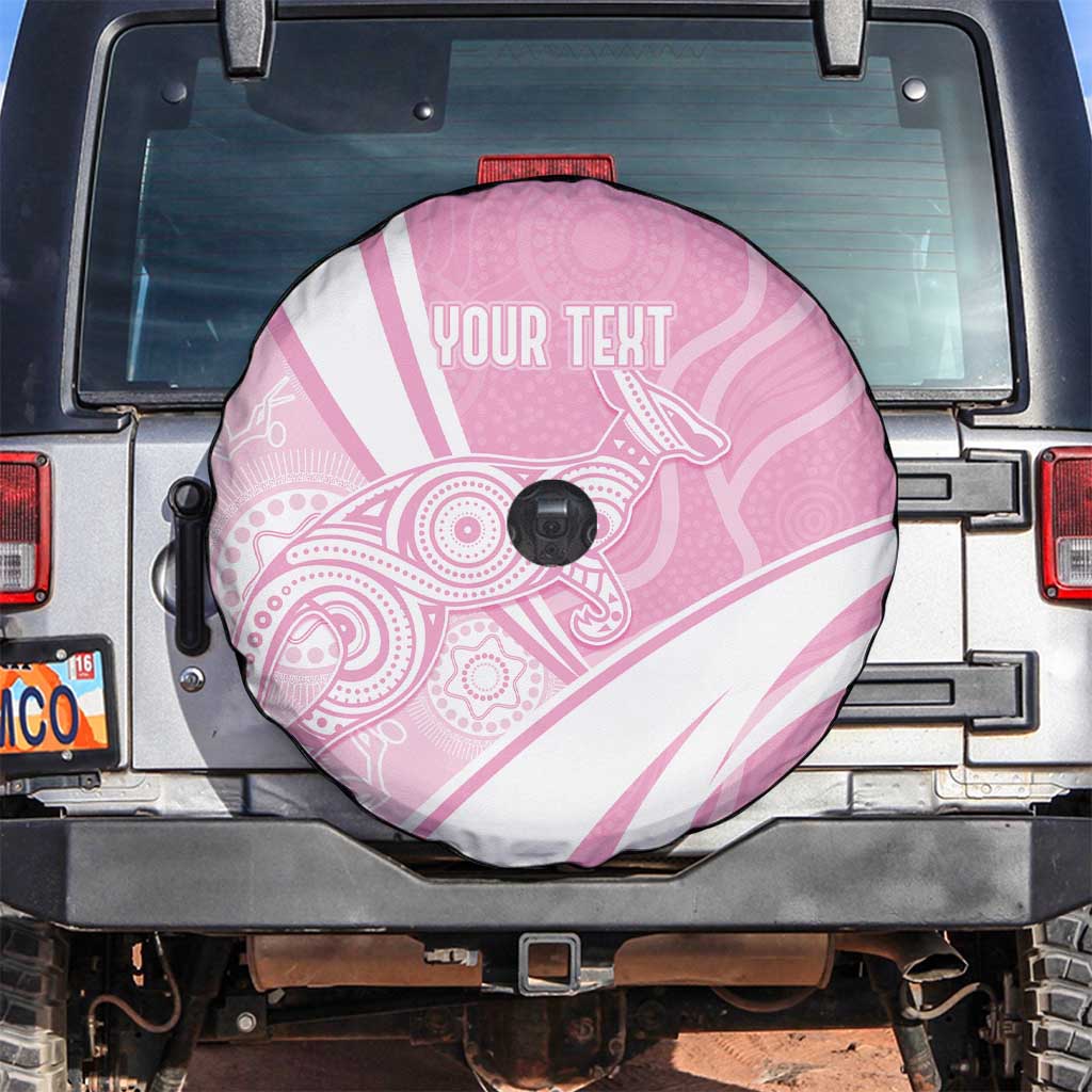 Australia Bowls Personalised Indigenous Pink Round Spare Tire Cover - Aussie Hoodie
