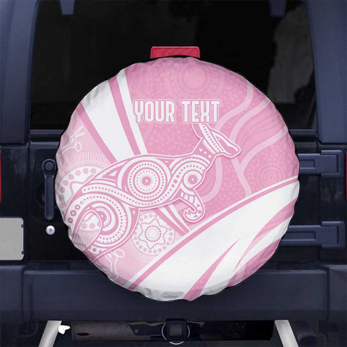 Australia Bowls Personalised Indigenous Pink Round Spare Tire Cover - Aussie Hoodie