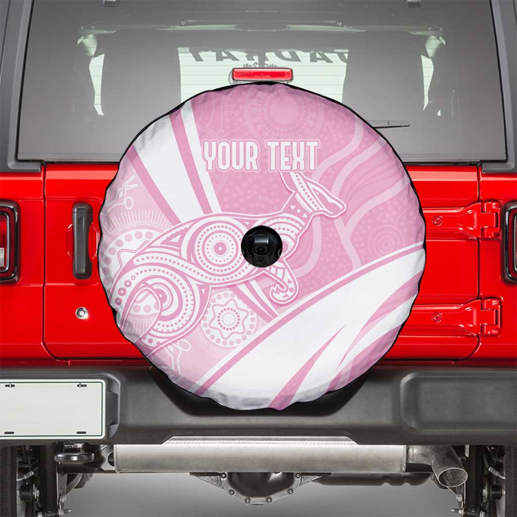 Australia Bowls Personalised Indigenous Pink Round Spare Tire Cover - Aussie Hoodie
