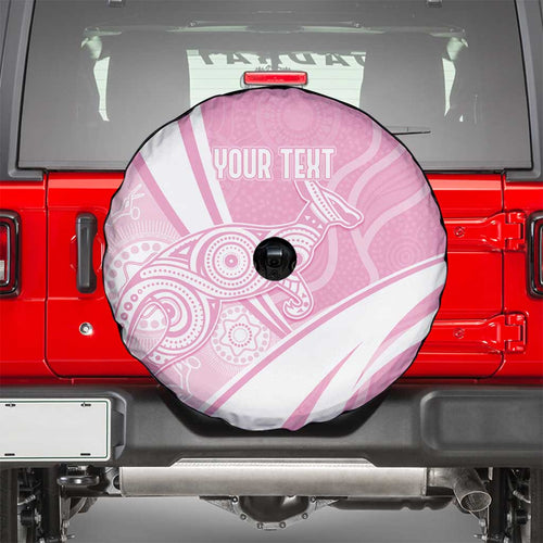 Australia Bowls Personalised Indigenous Pink Round Spare Tire Cover - Aussie Hoodie
