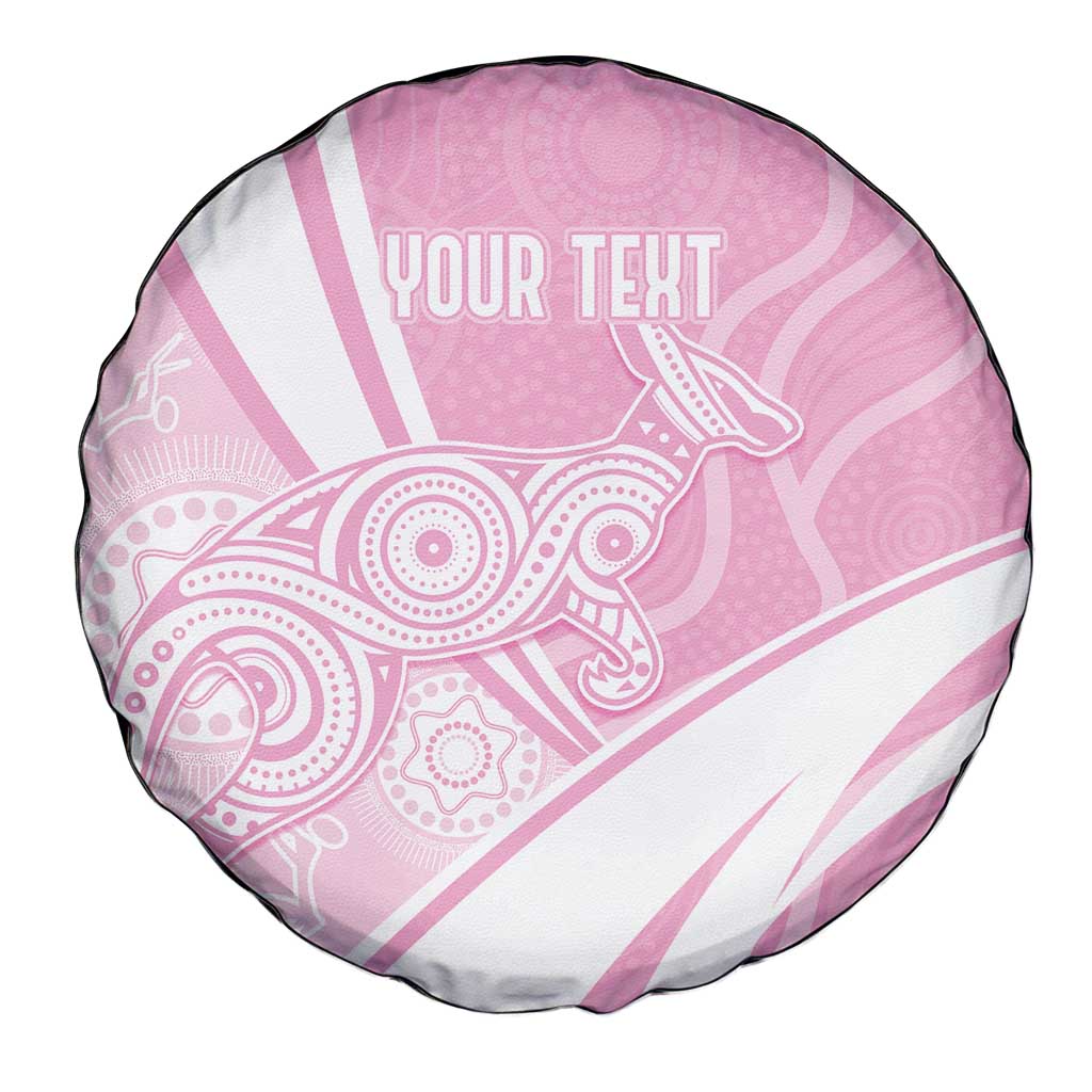 Australia Bowls Personalised Indigenous Pink Round Spare Tire Cover - Aussie Hoodie