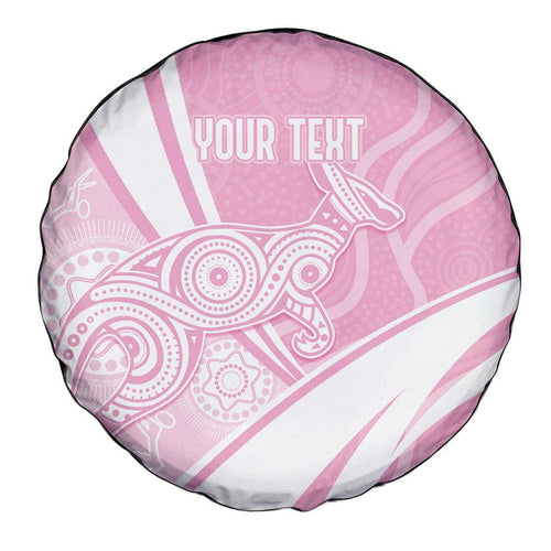 Australia Bowls Personalised Indigenous Pink Round Spare Tire Cover - Aussie Hoodie