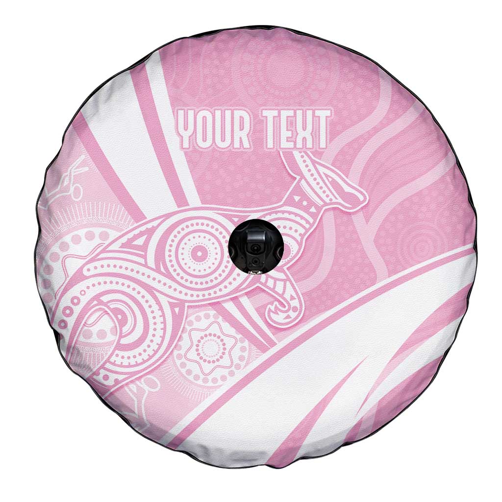 Australia Bowls Personalised Indigenous Pink Round Spare Tire Cover - Aussie Hoodie