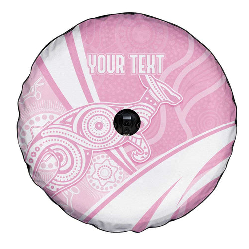 Australia Bowls Personalised Indigenous Pink Round Spare Tire Cover - Aussie Hoodie
