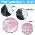 Australia Bowls Personalised Indigenous Pink Round Spare Tire Cover - Aussie Hoodie