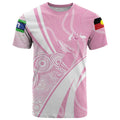 Australia Bowls Personalised Indigenous Pink Round T Shirt - Aussie Hoodie