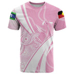 Australia Bowls Personalised Indigenous Pink Round T Shirt - Aussie Hoodie